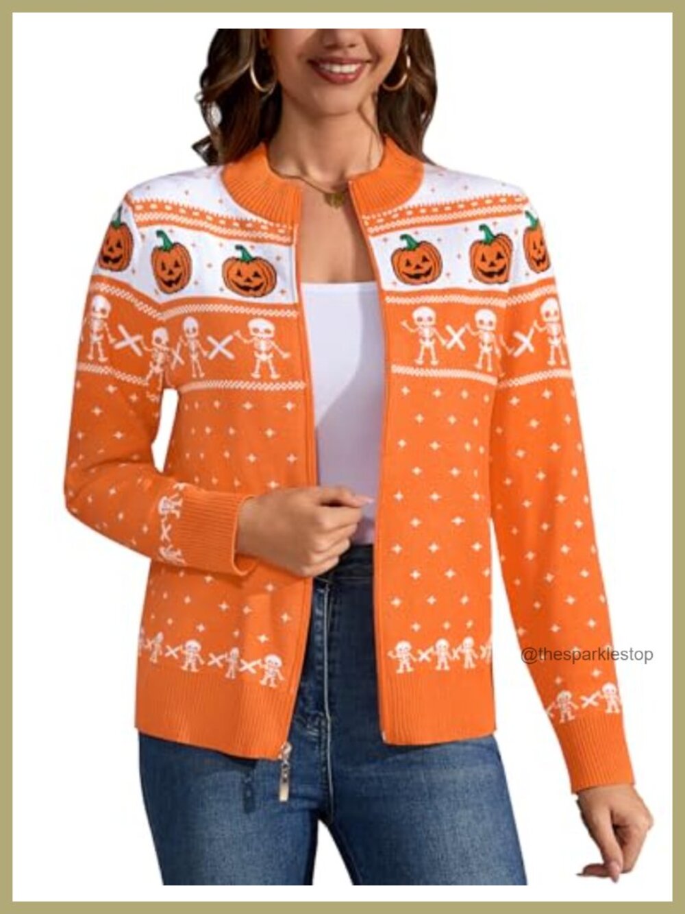 Women's Long Sleeve Knitted Zip Up Sweater Cardigan Lightweight